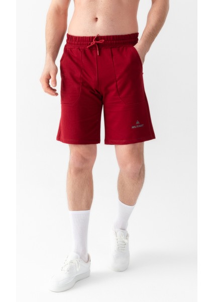 Essential Regular Fit Şort Bordo
