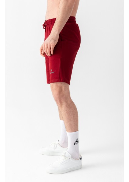 Essential Regular Fit Şort Bordo