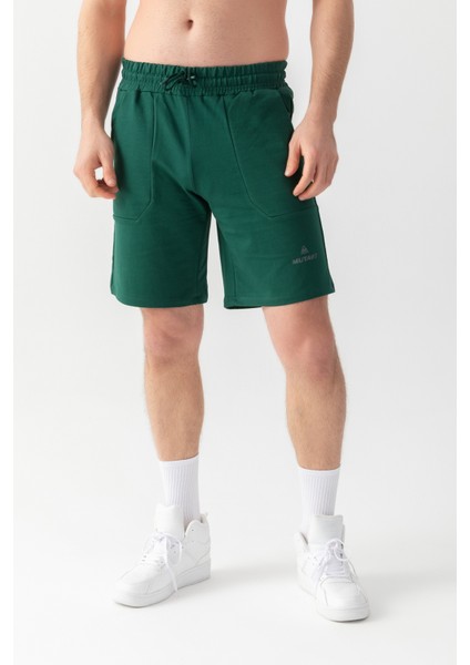 Essential Regular Fit Şort Nefti Yeşili