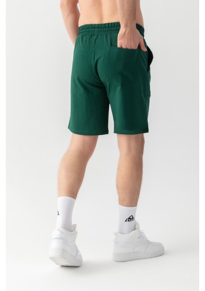 Essential Regular Fit Şort Nefti Yeşili