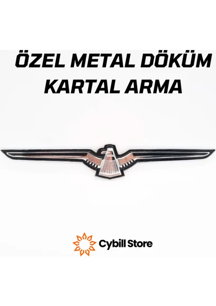 Cybill Store Kartal Krom Metal Arma Üst Kalite 1 Adet 23X4 cm