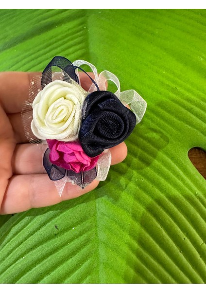 5x4 cm Renkli Çiçekli Iğneli Broş Yaka Iğnesi