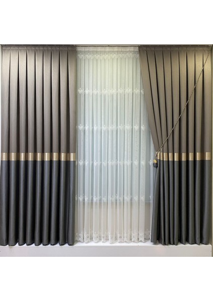 Pano Fon Perde Sütlü Kahve Açık Antrasit (Tek Kanat) fiyatları