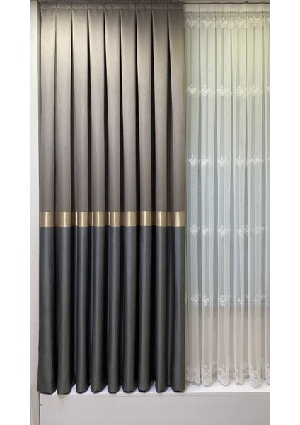 Pano Fon Perde Sütlü Kahve Açık Antrasit (Tek Kanat) fırsatları