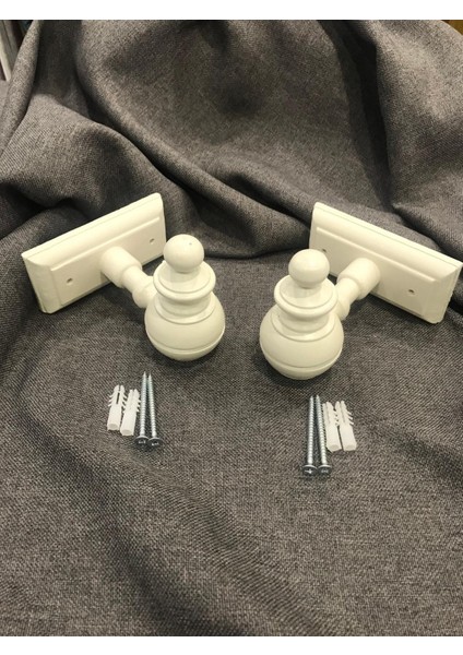 Rustik Ayak Başlık Perde Askı Ayağı Rustik Başlığı Ahşap Model Meşe Ceviz Beyaz Siyah Krem Antrasit fiyatları