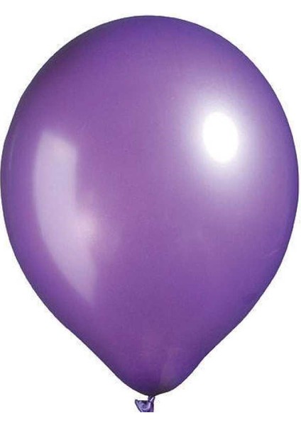 Mor 10 Adet metalik Helyum Uyumlu Mor Balon+Mor Parlak Balon Doğum Günü Parti Süsleme Helyum Uyumlu