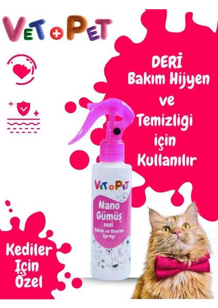 Kedi Için Nano Gümüş Içeren Deri Bakım Spreyi