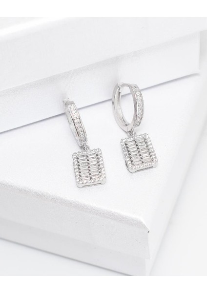 Sallantılı Baget Işıltı Hagi Kadın Gümüş Küpe modelleri