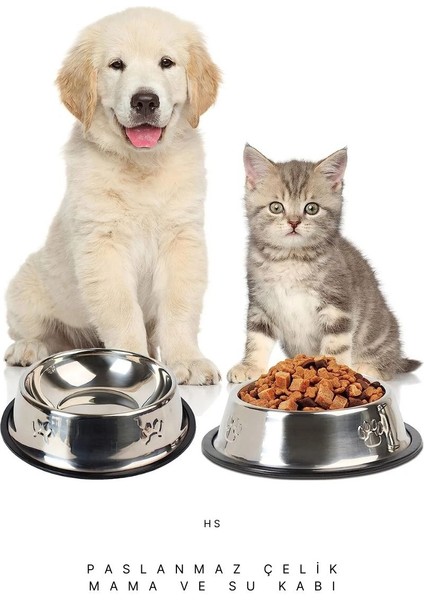 Kedi ve Küçük Irk Köpek Çelik Mama Kabı fırsatları