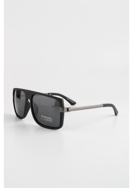 Siyah Mat Polarize Filtre Erkek Güneş Gözlüğü 615045