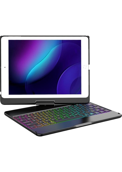 Apple iPad 5. Nesil 6. Nesil Air 1/2 Pro 9.7inç Kılıf Kablosuz Dönebilen Klavyeli Kılıf Keyboard (Air 5/4 Değildir)