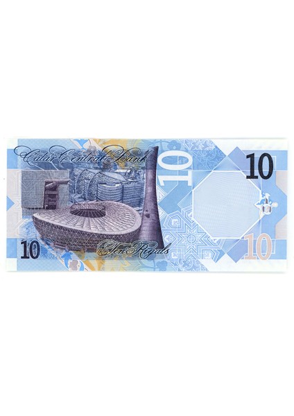 Katar Qatar 10 Riyals 2020 (2021) Unc New Design Çil Banknot