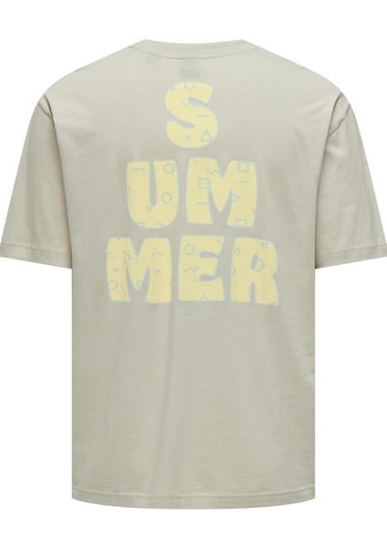 Only & Sons Onsmervyn Lıfe Rlx Summer Ss Tee 22029519 Krem fırsatları