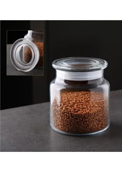 6'lı Vakumlu Cam Kapaklı Cam Kavanoz 500 ml