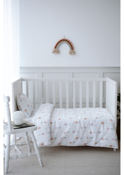 Renkli Laleli Park Yatak Bebek Nevresim Takımı (80X120) - Spring Tulip fiyatları