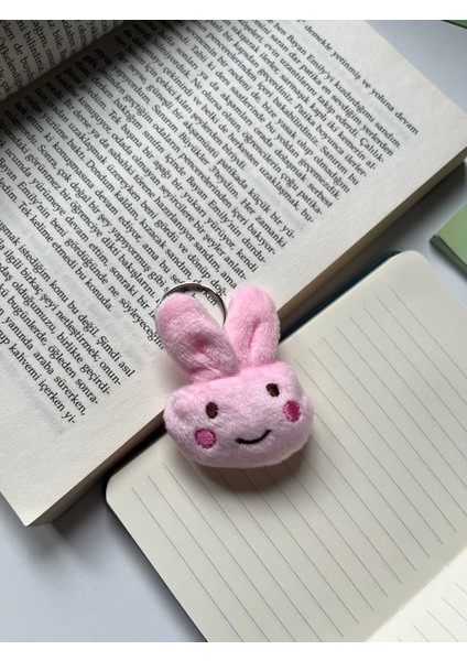 Sevimli Pembe Tavşan Peluş Kawaii Anahtarlık Çanta ve Cüzdan Aksesuarı Hediyelik