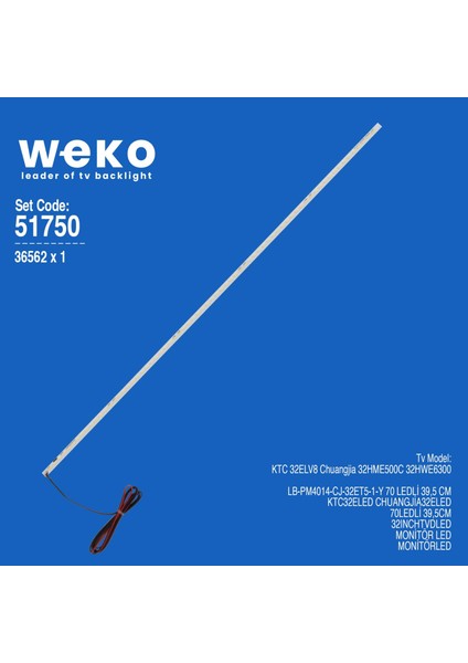 WKSET-6750 36562X1 LB-PM4014-CJ-32ET5-1-Y 1 ADET LED BAR