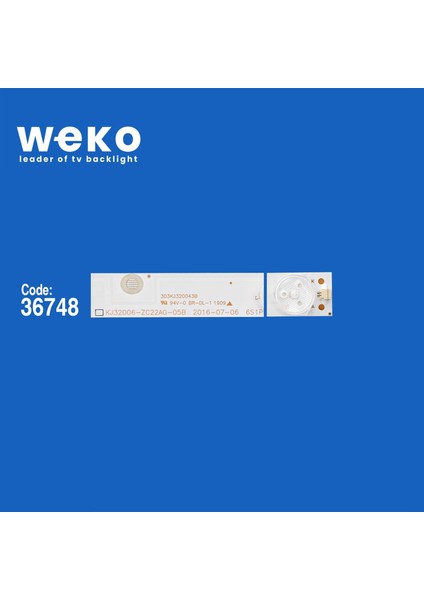 WKSET-5918 36748X2 KJ32D06-ZC22AG-05 303KJ320043 2 Adet LED Bar 6V