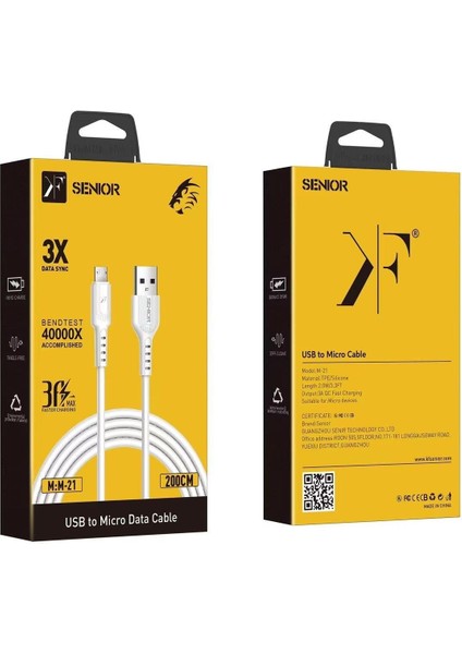 S21-C 2mt 65 W USB Type-C Kablo