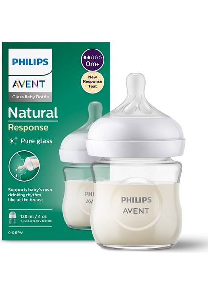 Philips Avent Natural Response Cam Biberon 0 AY+120ML SCY930/01