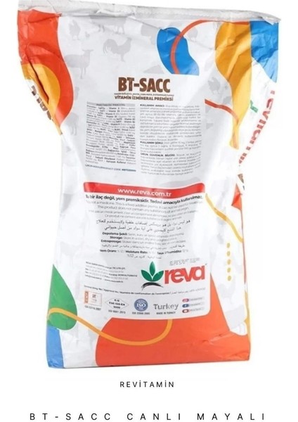 Revitamin Bt-Sacc Canlı Maya Al mlı Hayvan Yem Katkısı 10 kg - 25 kg indirimleri