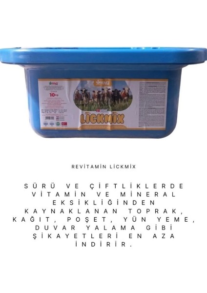 Revitamin Lickmix Iz Mineral Artırıcı Hayvan Premiks Yalama Jeli 4 - 10 - 18 - 25 Kg indirimleri