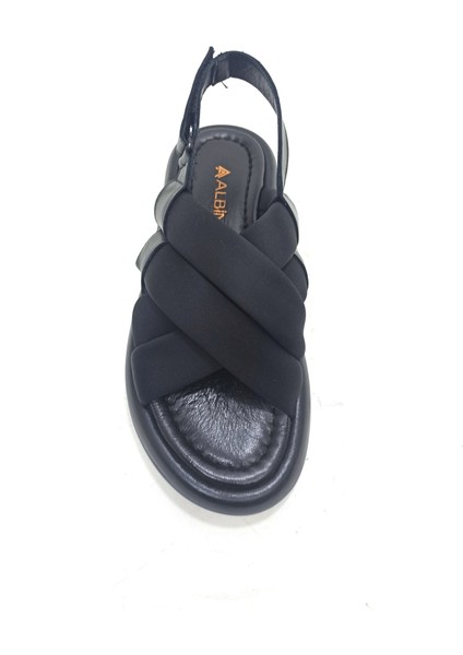 Siyah Streç Kadın Sandalet Ayakkabı fırsatları