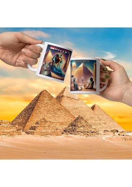Mısır Kupa Bardak 2 Adet Seyahat Hatıra Egypt Mug