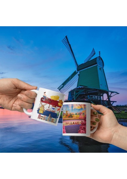 Hollanda Kupa Bardak 2 Adet Seyahat Hatıra Holland Mug
