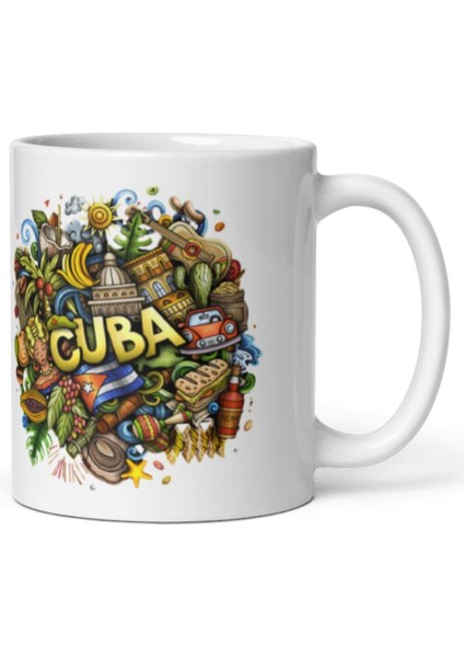Küba Kupa Bardak 2 Adet Seyahat Hatıra Cuba Mug