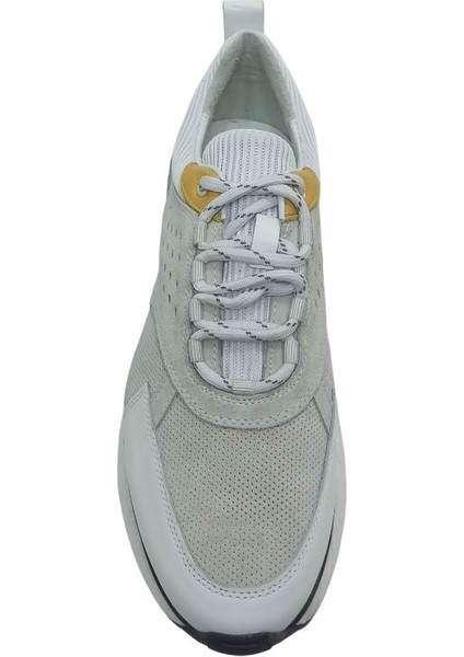 Beyaz Deri Erkek Sneaker Spor Ayakkabı