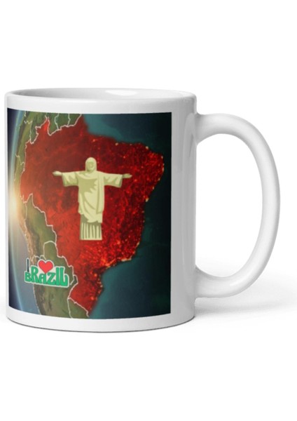 Brezilya Kupa Bardak 2 Adet Seyahat Hatıra Brazil Mug