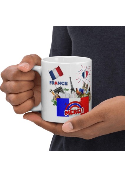 Fransa Kupa Bardak 2 Adet Seyahat Hatıra France Mug