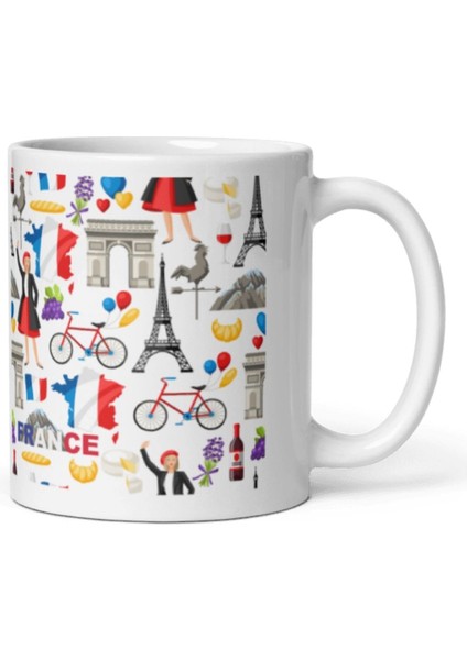 Fransa Kupa Bardak 2 Adet Seyahat Hatıra France Mug