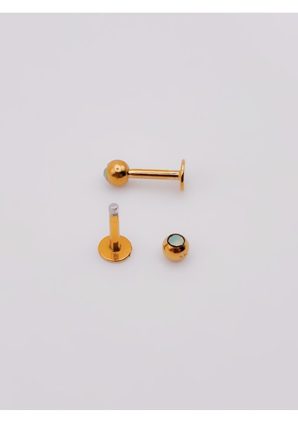 Cerrahi Çelik Piercing Zirkon 3mm Tek Taşlı Kıkırdak Helix Tragus Piercing (1ADET)