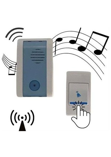 Ev, Ofis, Daire, Bahçe Kapıları Için Kablosuz Wireless Bağlantılı Kapı Zili