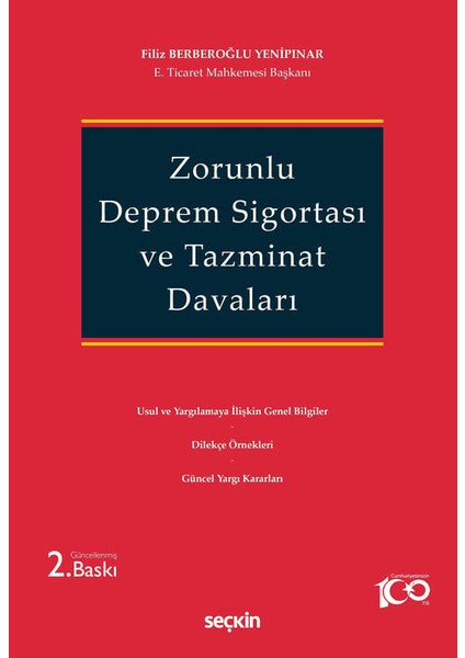 Zorunlu Deprem Sigortası ve Tazminat Davaları - Filiz Berberoğlu Yenipınar