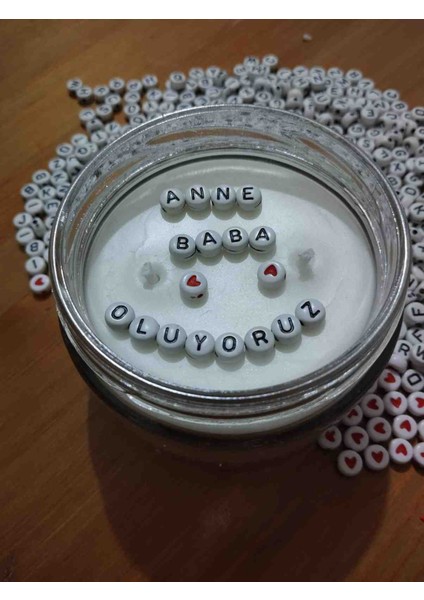 Gizli Mesajli Kavanoz Mum, Anneler Günü, Doğum Günü, Sevgiliye Not,sürpriz Notlu Kavanoz Mum