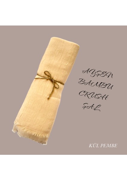 Bambu Kraş Şal Kül Pembe
