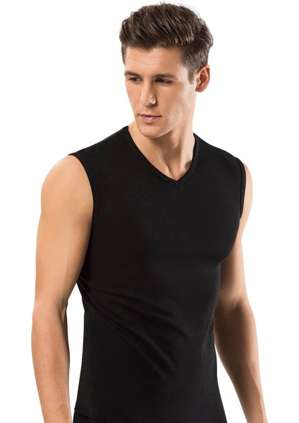 Erkek Ribana Kolsuz V Yaka Fanila Atlet 1196 - 6 Adet