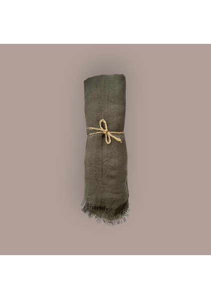 Ayşen Scarf Bambu Kraş Şal Haki