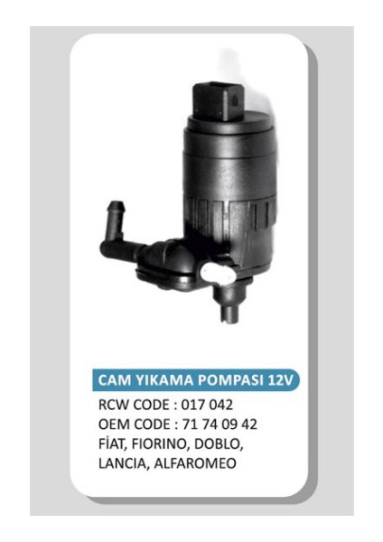 Su Fıskıye Motoru Fıat Fıorıno Doblo Lancıa Alfa Romeo Çıft Çıkıs 12V 71740942