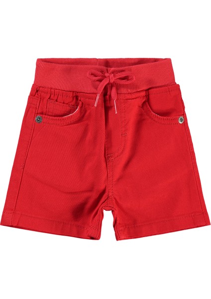 Erkek Bebek Şort 6-18 Ay Kırmızı
