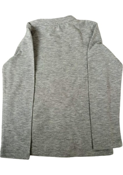 1-8 Yaş Kız Çocuk Sweat-Shirt Pullu Baskılı Kuğu Gri 5-6 Yaş Gri modelleri