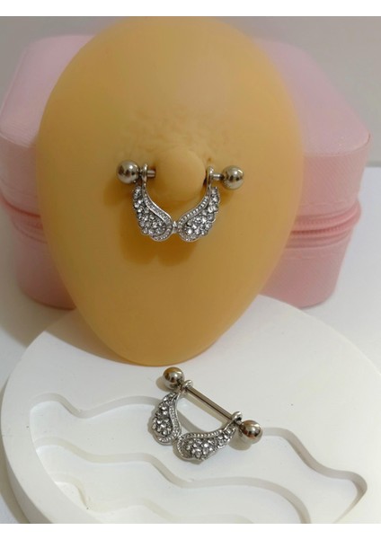 Melek Kanatlı Meme Ucu Nipple Piercingi ( 1 Adet )