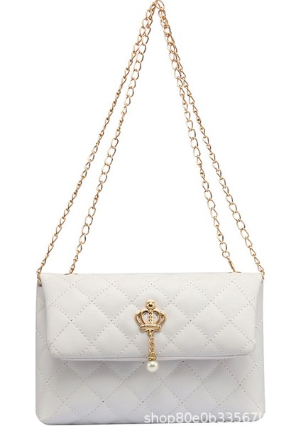 Işlemeli Omuzdan Askili Çanta Kadın Zarif Moda Basit Küçük Kare Çanta (Yurt Dışından)