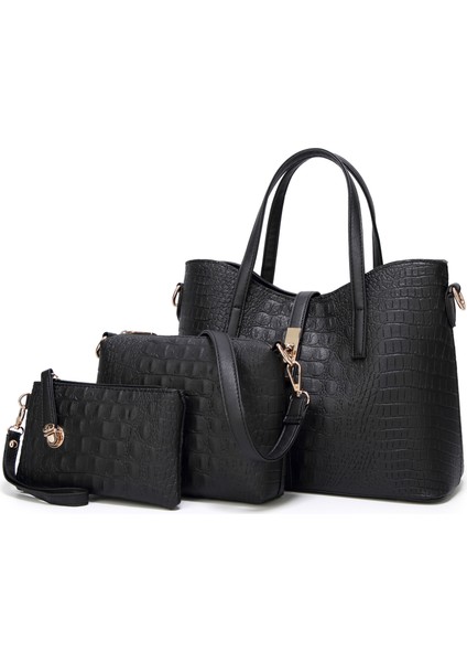 Bayan Omuz Çantası Çanta Timsah Desen Çanta Fermuarlı Çanta (Yurt Dışından)