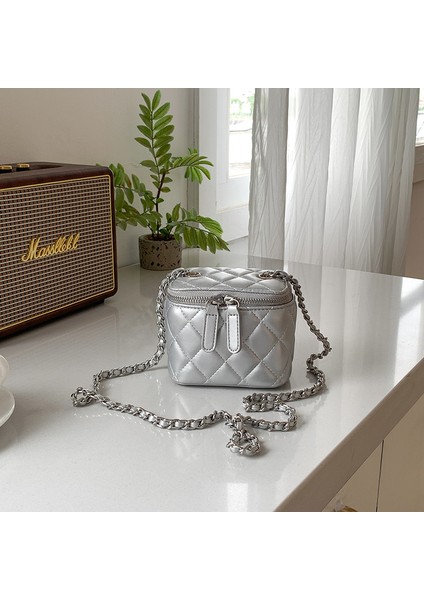 Çok Yönlü Omuz Ruj Çantası Zincir Mini Küçük Çanta Rhombus Messenger Çanta (Yurt Dışından)