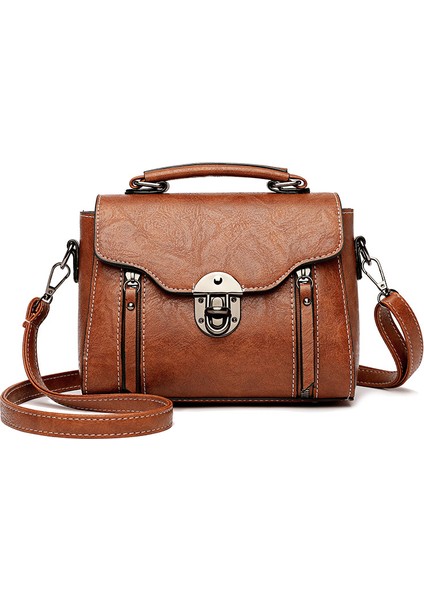 Retro Taşınabilir Omuzdan Askili Çanta Küçük Çok Yönlü Moda Küçük Kare Çanta (Yurt Dışından)