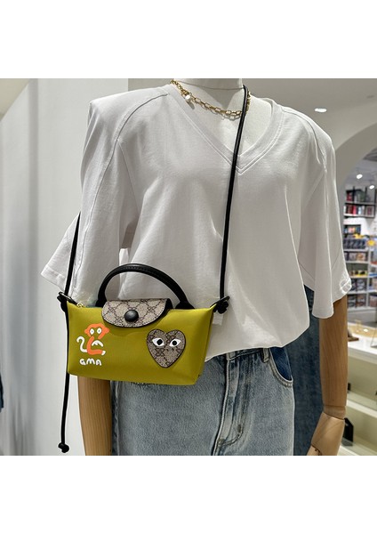 Mini Hamur Torbası Taşınabilir Omuz Messenger Küçük Çanta Su Geçirmez Graffiti Çantası (Yurt Dışından)